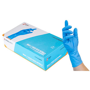 NITRAS MEDICAL unisex Einmalhandschuhe HIGH RISK NITRILE blau Größe XL, 50 St.