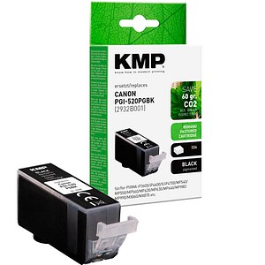 KMP  schwarz Druckerpatrone kompatibel zu Canon PGI-520 BK