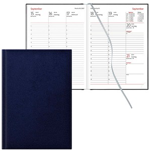 Lediberg Buchkalender Tagesplaner 2027 blau, 1 St.