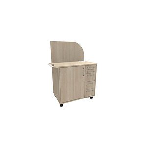 fm Oldenburg Bürowagen akazie 3 Ebenen 124,0 x 64,2 x 150,0 cm