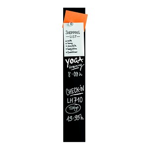 magnetoplan Glas-Magnettafel 10,0 x 60,0 cm tief-schwarz