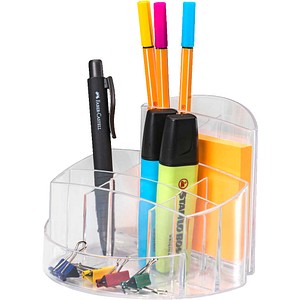 HAN Stiftehalter RONDO transparent Polystyrol 9 Fächer 14,0 x 14,0 x 10,9 cm
