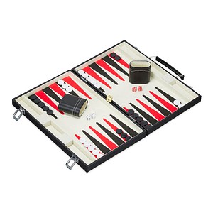 relaxdays Backgammon Koffer Brettspiel, 1 St.