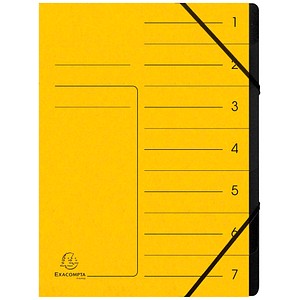 Exacompta Ordnungsmappe 7 Fächer gelb, 1 St.
