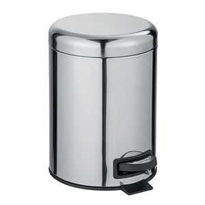 WENKO Leman Kosmetikeimer 5,0 l silber, glänzend, 1 St.