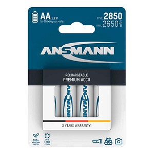 ANSMANN Akkus Ni-MH Mignon AA 2.650 mAh, 4 St.