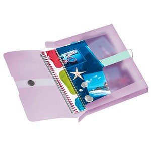 herlitz Heftbox easy orga 4,0 cm transparent flieder, 1 St.