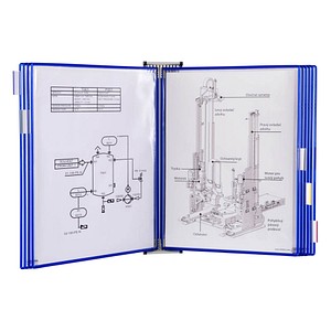tarifold Wand-Sichttafelsystem 418101 DIN A3 blau mit 10 St. Sichttafeln, 1 St.