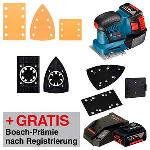 BOSCH Professional GSS 18V-10 Akku-Schwingschleifer 18,0 V, ohne Akku