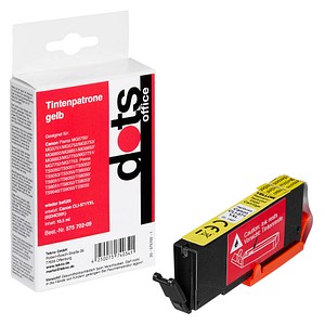 dots  gelb Druckerpatrone kompatibel zu Canon CLI-571 XL Y