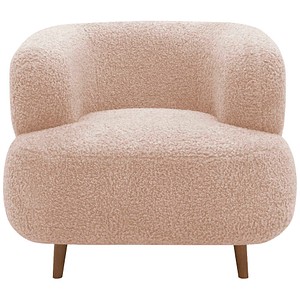 DOMO Collection Sessel creme eiche natur Stoff 90,0 cm x 86,0 cm x 73,0 mm, 1 St.