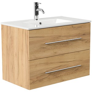 POSSEIK Waschbecken mit Unterschrank HOMELINE 80 eiche gold 81,0 x 46,0 x 61,0 cm