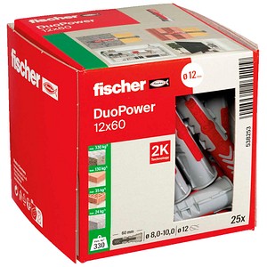 fischer DuoPower 12x60 2K 538253 Universaldübel Ø 12 mm x 60 mm, 25 St.