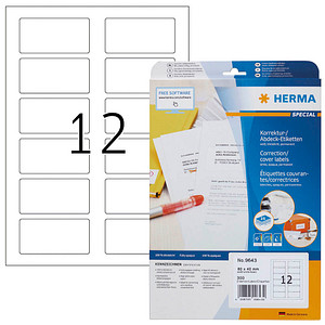 HERMA QR-Code-Etiketten 9643 weiß 40,0 x 80,0 mm, 25 Blatt