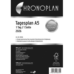 CHRONOPLAN Kalendereinlage 2026 Tagesplan A5