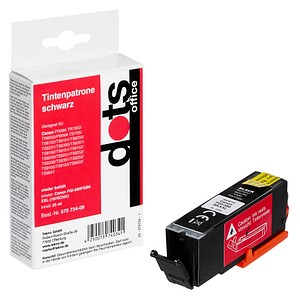 dots  schwarz Druckerpatrone kompatibel zu Canon PGI-580XXL PGBK
