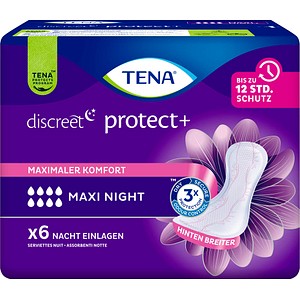 TENA Slipeinlagen discreet protect+ MAXI NIGHT, 6 St.