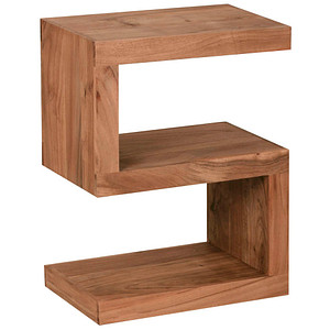 WOHNLING Beistelltisch rechteckig Massivholz akazie 44,0 x 30,0 x 60,0 cm, 1 St.