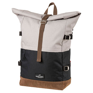 Walker Schulrucksack Roll-Up Two Kunstfaser grau/schwarz 30 l