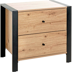HAKU Möbel Konsole Nachttisch rechteckig MDF-Platte eiche 60,0 x 42,0 x 60,0 cm, 1 St.