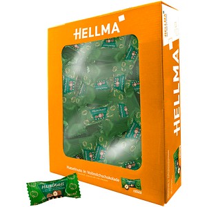 HELLMA Haselnuss mit Vollmilchschokolade Schokolade 380 St./912,0 g, 380 St.