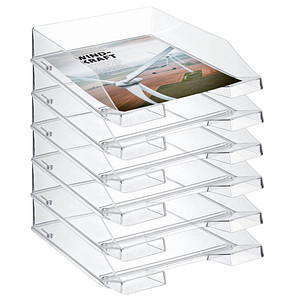 Briefablagen transparent DIN A4, 6 St.