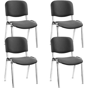 Nowy Styl Besucherstühle Iso ISO CR 1.3 C38 anthrazit Stoff, 4 St.