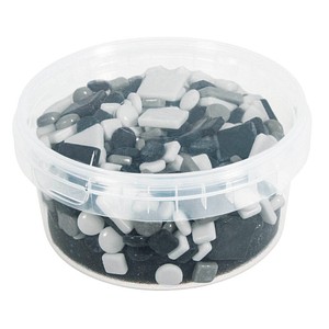 Rayher Mosaiksteine mehrfarbig Fancy Glas Ø 1,2 cm, 1 Pack