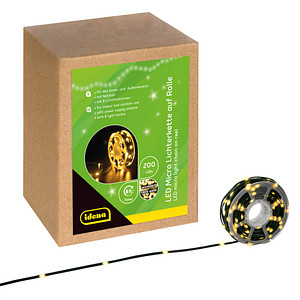 Idena 200er Micro LED Lichterkette grün 22,9 m, 1 St.