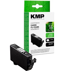 KMP  schwarz Druckerpatrone kompatibel zu Canon CLI-526 BK