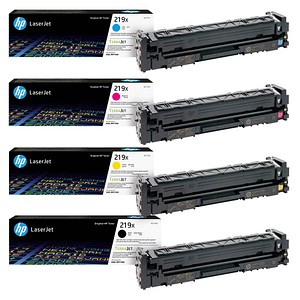 HP 219X (W2190X/W2191X/W2193X/W2192X) schwarz, cyan, magenta, gelb Tonerkartuschen, 4er-Set