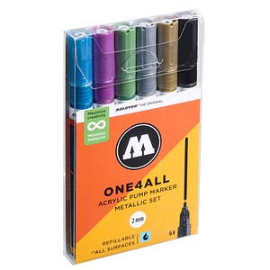 MOLOTOW One4All Acrylstifte farbsortiert 2,0 mm, 6 St.