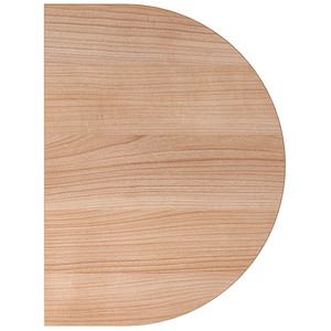 HAMMERBACHER Anbautisch höhenverstellbar XBA60 nussbaum, silber halbrund 80,0 x 60,0 x 68,0 - 85,0 cm