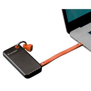verbatim Pocket 1 TB externe SSD-Festplatte orange, schwarz