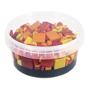 Rayher Mosaiksteine mehrfarbig Fancy Glas Ø 1,2 cm, 1 Pack