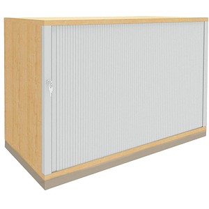 fm fastline Rollladenschrank silber, königsahorn 1 Fachboden 120,0 x 44,2 x 78,1 cm