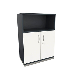 fm Regalschrank Sidney, 4260649687000 weiß, lavagrau 80,0 x 44,2 x 113,3 cm, 1 St.