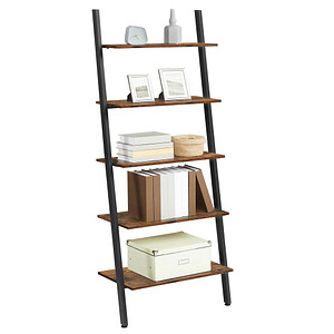 VASAGLE Bücherregal braun, schwarz 64,0 x 34,0 x 186,0 cm, 1 St.