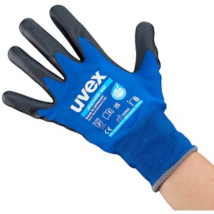 uvex unisex Arbeitshandschuhe phynomic WET blau Größe 8, 1 Paar