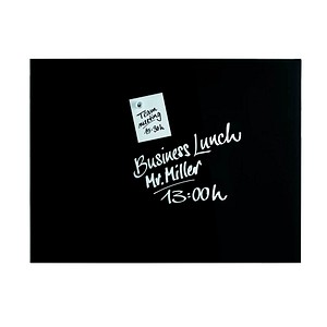 magnetoplan Glas-Magnettafel 80,0 x 60,0 cm tief-schwarz