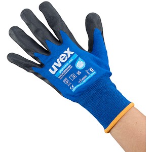 uvex unisex Arbeitshandschuhe phynomic WET blau Größe 9, 1 Paar