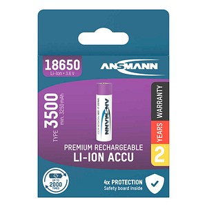 ANSMANN Akku Li-Ion 18650 3.500 mAh, 1 St.
