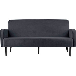 PAPERFLOW 3-Sitzer Sofa LISBOA anthrazit schwarz Stoff