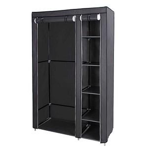 SONGMICS Kleiderschrank, LSF007G schwarz 110,0 cm x 45,0 cm³ x 175,0 cm, 1 St.
