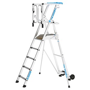 ZARGES Podestleiter ZAP Safemaster Max S silber 5 Stufen