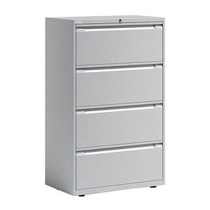 BISLEY Essentials Hängeregistraturschrank lichtgrau 4 Schubladen 80,0 x 47,0 x 130,0 cm, 1 St.
