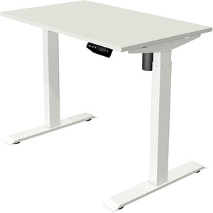 Kerkmann Move 1 elektrisch höhenverstellbarer Schreibtisch weiß rechteckig, T-Fuß-Gestell weiß 100,0 x 60,0 cm