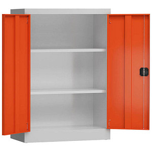 ClassiX Stahlschrank X-530324 feuerrot, lichtgrau 2 Fachböden 92,0 x 42,0 x 120,0 cm, aufgebaut, 1 St.
