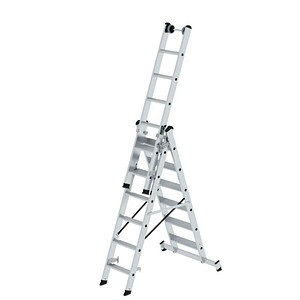 MUNK Vielzweckleiter silber 3x 6 Stufen