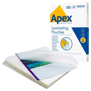 Fellowes Laminierfolien APEX Medium glänzend für A3 125 micron, 100 St.